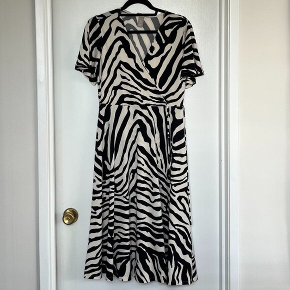 H&M Zebra Print Wrap Dress - Picture 1 of 4